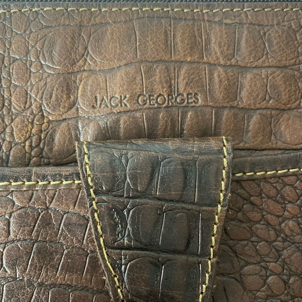 Jack Georges HORNBACK CROCO SERENA CROSSBODY BAG Brown - Picture 4 of 13